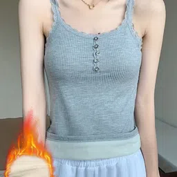 TOMKOT Comfortable Winter Warm Non Padded Camisoles image 3