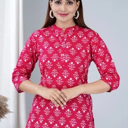 TANISHA Print Mandarin Collar Longline Top-picture-8