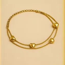 ISHTAARA Women Heart Gold-Plated Stainless Steel Cuff Bracelet-picture-40
