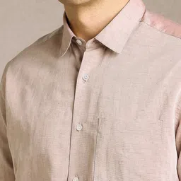 Louis Philippe Textured Spread Collar Cotton Formal Shirt image 2