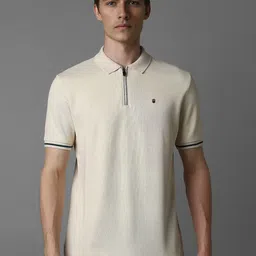 Louis Philippe Sport Men Polo Collar Applique Slim Fit T-shirt image 1