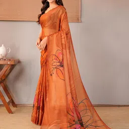 Garden Vareli Abstract Printed Pure Chiffon Saree image 5