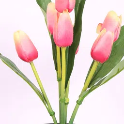 Home Bloom Pink 1 Pieces Artificial Flower With Pot image 3