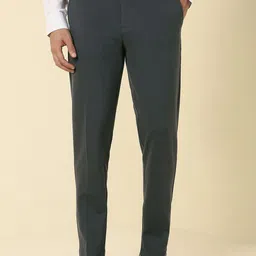 Allen Solly Men Solid Mid-Rise Regular Fit Formal Trousers-image-37