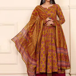 Anni Designer Women Floral Printed Kurta with Palazzo & Dupatta image 4