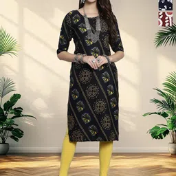 HERE&NOW Women Pack Of 3 Ethnic Motifs Printed Crepe Kurta-picture-39