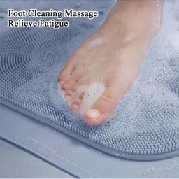 FAVRIA Grey Anti Slip Scrubber BathMat image 4