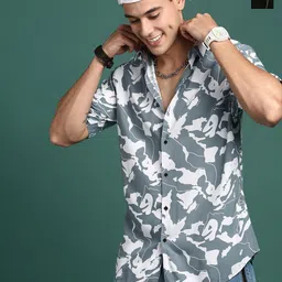 TIGER SNAKE Pack Of 2 Abstract Printed Comfort Fit Casual Shirt-picture-11