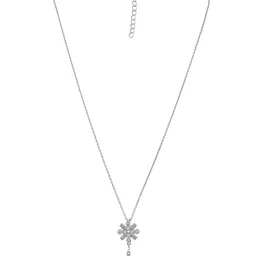 Studio Voylla Rhodium-Plated Geometric Pendants with Chains image 2