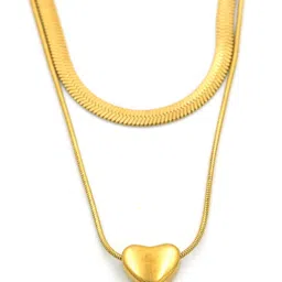 ARTKLIM Stainless Steel Gold-Plated Heart Shaped Pendants With Chains image 5