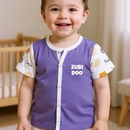 ZUBIDOO Kids Printed T-shirt with Shorts image 2