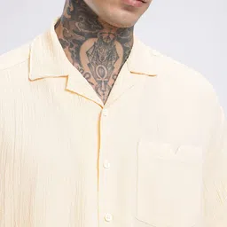 glitchez Self Design Textured Relaxed Fit Shirt image 4