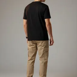 OUTLAWS Men Typography Printed Round Neck Short Sleeves Cotton T-shirt image 2