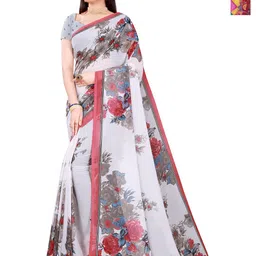 Moda Rapido Pack of 2 Floral Printed Pure Georgette Saree-picture-36