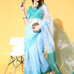 all about you Floral Organza Saree image 3