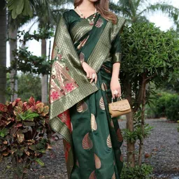 Moda Rapido Ethnic Motifs Zari Art Silk Handloom Banarasi Saree image 5