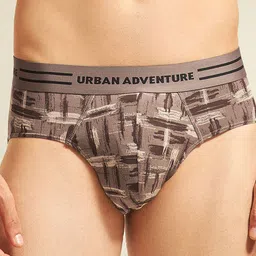 URBAN ADVENTURE Printed Ultra Soft Basic Briefs 1UAM-014-P(BROWN) image 3