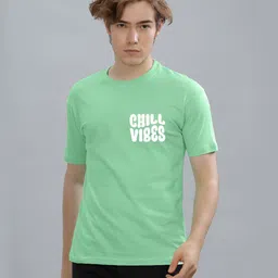 FALTU.CO Men Typography Printed Round Neck Pure Cotton Oversized T-shirt image 2