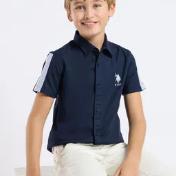 U.S. Polo Assn. Kids Boys Classic Opaque Casual Shirt-picture-23
