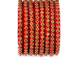 Unique dream Set Of 8 Glass Stone-Studded Bangles-picture-12