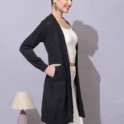 Anouk Charcoal Open Front Shrug image 3