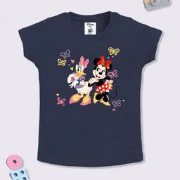YK Disney Girls Minnie & Daisy Printed Cotton T-shirt-picture-56