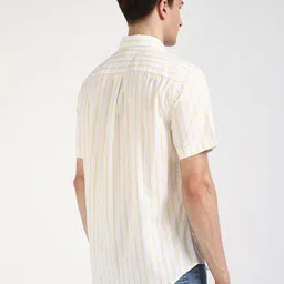Tommy Hilfiger Men Button-Down Collar Vertical Striped Cotton Casual Shirt image 4