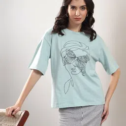 Kotty Women GraphicPrinted T-shirt-image-42