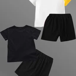 Lofn Unisex Kids Colourblocked T-shirt with Shorts image 2