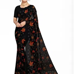 KANOODA Ethnic Motifs Printed Pure Georgette Saree-picture-12