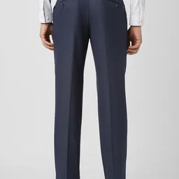 Van Heusen Men Self Design Slim Fit Formal Trousers image 5