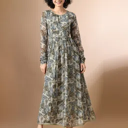 Sangria Printed Maxi Long Dress-picture-29