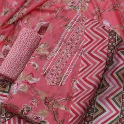 Meena Bazaar Floral Printed Unstitched Dress Material-picture-20