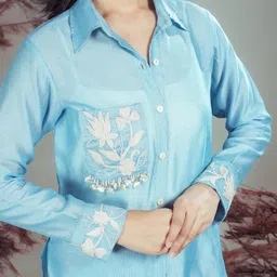 RIRASA Embroidered Shirt With Trouser Co-Ords image 4
