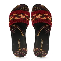 Aeroblu Women Woven Design Open Toe Flats-picture-14