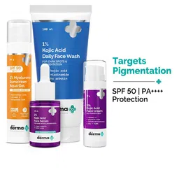 The Derma co. Set Of 4 Sunscreen Gel- 50 g- Serum- 30 ml- Face Wash- 100 ml & Face Cream image 2