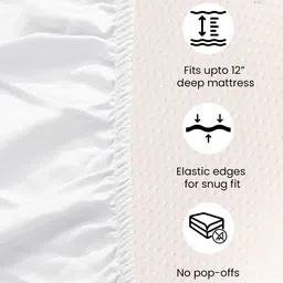 Oyvu White Cotton Soft Feel 700 TC King Bedsheet with 2 Pillow Covers 108 x 90 Inch image 5