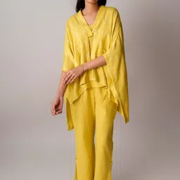 Truly Sma Self-Designed Shoulder Strap Top With Jacket & Trousers Co-Ords Set-picture-17