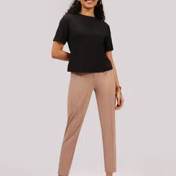 Blissclub Women High Neck Extended Sleeves Pockets T-shirt-image-26
