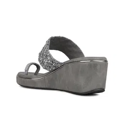 Inc 5 Embellished Party Wedge Sandals with Laser Cuts image 3