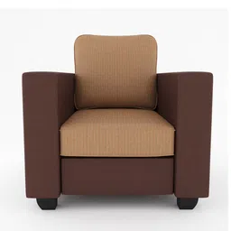 Westido Brown Ultra Comfortable 1-Seater Sofa image 3