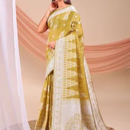 Mitera Ethnic Motifs Zari Saree image 3