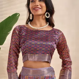 you shop we ship Ethnic Motifs Silk Blend Mysore Silk Saree image 3