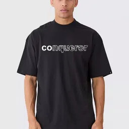 PRONK Men Printed Drop-Shoulder Sleeves T-shirt image 4