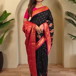 Mameraa Ethnic Motifs Zari Art Silk Handloom Saree image 2