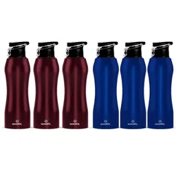 Speedex Mroon & Blue 6 Pieces Stainless Steel Water Bottle - 1000 ml Each-picture-36