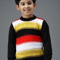Anixa Boys Pack of 2 Round Neck Woollen Sweaters-image-29