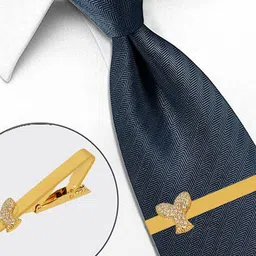 Curren Men Zircon Studded Statement Tie Pin image 4