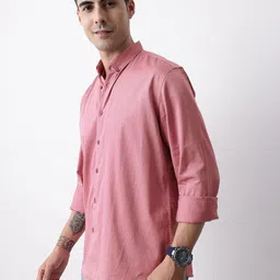 Mast & Harbour Pure Cotton Button-Down Collar Casual Shirt image 4
