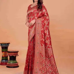 KALINI Ethnic Motifs Zari Banarasi Saree image 5